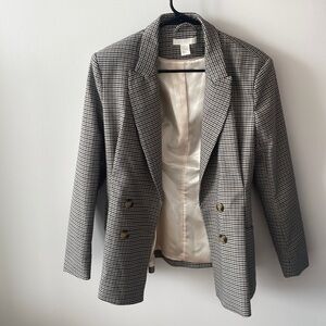 H&M Plaid Blazer Jacket